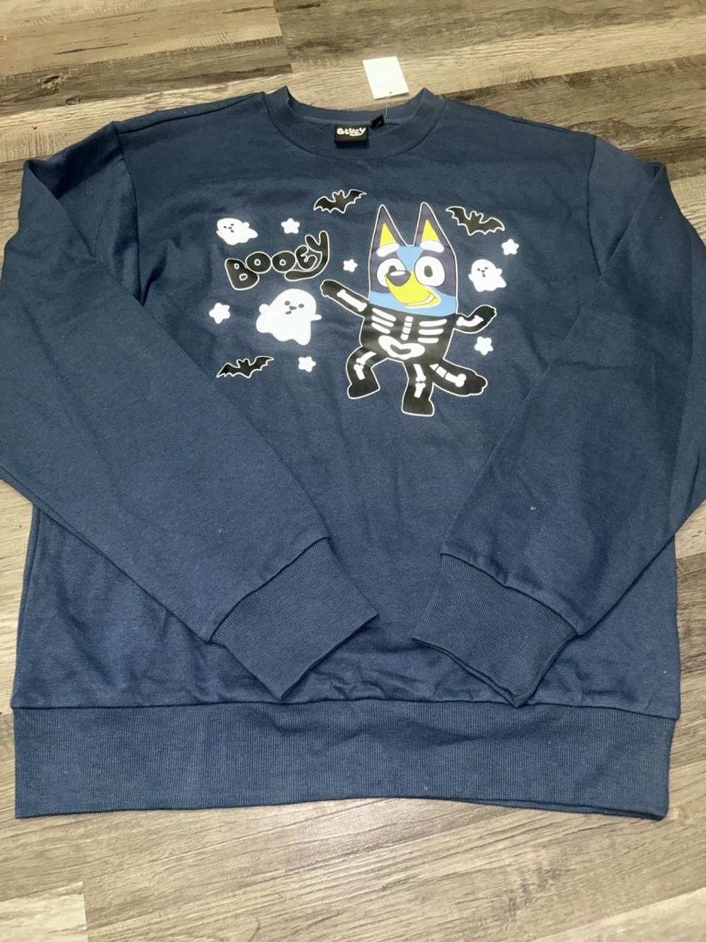 Navy Graphic Halloween Crewneck Sweater